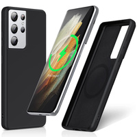 Case for Samsung Galaxy S21 Ultra, Silicone MagSafe, black