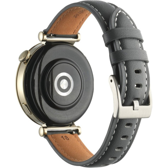 Natural leather strap for watches with 18mm attachment width