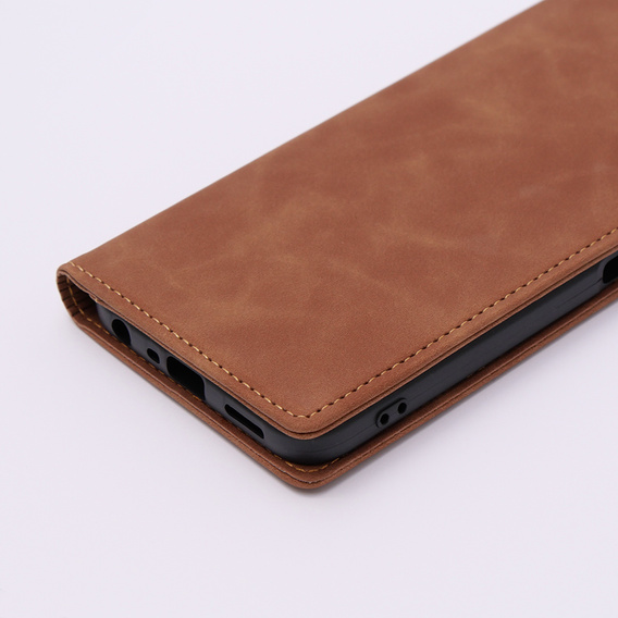 Case for Oppo A78 5G, ERBORD Vintage, wallet with flap, brown