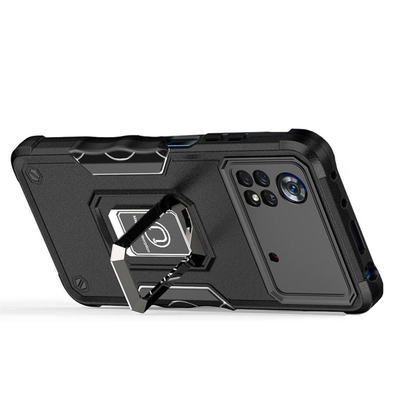Case for Xiaomi Poco X4 Pro 4G, Dual-Layer Armor, black
