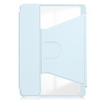 Keyboard case for Samsung Galaxy Tab A9+, Rotary 360° Leather, light blue
