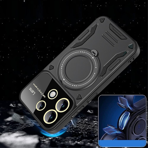 BENKS Kevlar Case for Xiaomi Redmi Note 13 Pro 4G / Xiaomi Redmi Note 14S / Xiaomi Poco M6 Pro 4G, for MagSafe, Carbon Fiber, black