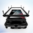 Case for Samsung Galaxy S22 Ultra, R-JUST, armoured, black