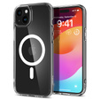 Spigen MagSafe Case for iPhone 15, Ultra Hybrid, transparent / white + 9H Tempered Glass
