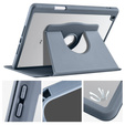 Case for iPad 10.2" 2021/2020/2019 (9/8/7 gen.), with stylus space, 360° rotatable, purple