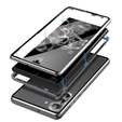 Case for Samsung Galaxy S23 Plus, Magnetic Dual Glass, silver