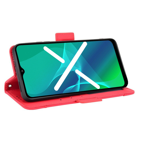 Flip case for Realme C31, Card Slot, red