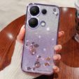 Case for Xiaomi Redmi Note 13 Pro 4G / Xiaomi Redmi Note 14S / Xiaomi Poco M6 Pro 4G, Glitter Flower, purple