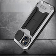 Case for iPhone 14 Plus, R-JUST CamShield Slide, armoured, silver / black