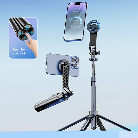 Blavec Fusion P06 - aluminium selfie stick with MagSafe, tripod and remote control