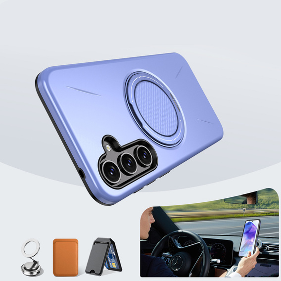 MagSafe case with stand for Samsung Galaxy A37 5G, purple