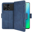 Flip case for Xiaomi Poco X6 Pro 5G, Card Slot, blue