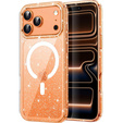 Case for iPhone 17 Pro Max, for MagSafe, glitter - transparent