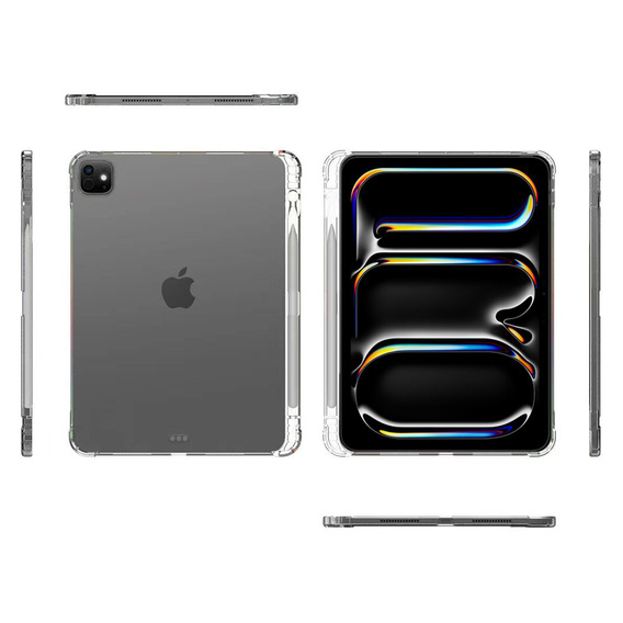 Case for Apple iPad Pro 13" 7 gen. 2024 (A2925, Silicone, transparent