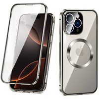 Magnetic Dual Glass MagSafe case for iPhone 16 Pro, titanium