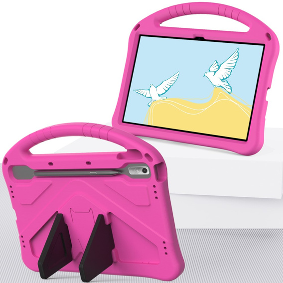 Children's Case for Lenovo Tab P11 Pro Gen 2, Children's Case with Handle, pink