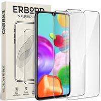 2x Tempered Glass for Samsung Galaxy A41, ERBORD 9H Hard Glass for phone screen