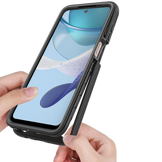 Case for Motorola Moto G53 5G, Shockproof, with film, black