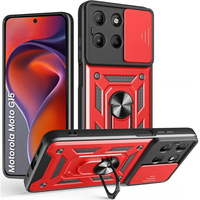 Case for Motorola Moto G15 / Motorola Moto G15 Power, CamShield Slide, red