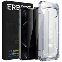 2x Privatization Tempered Glass for iPhone 12 / 12 Pro, ERBORD 9H Easy App Anti-Peep