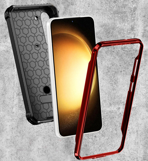 Case for Samsung Galaxy S23 Plus, Heavy Duty Ring Belt Clip, red