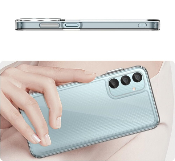 Case for Samsung Galaxy M15 5G, Fusion Hybrid, transparent / black