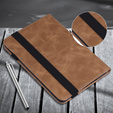 Case for Samsung Galaxy Tab S10 Lite / S10 FE / S9 FE / S9, Classic, with space for stylus, brown