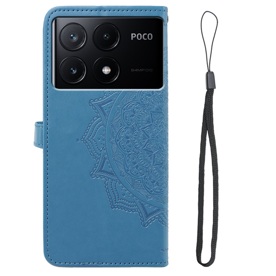 Flip case for Xiaomi Poco X6 Pro 5G, Mandala, pink rose gold