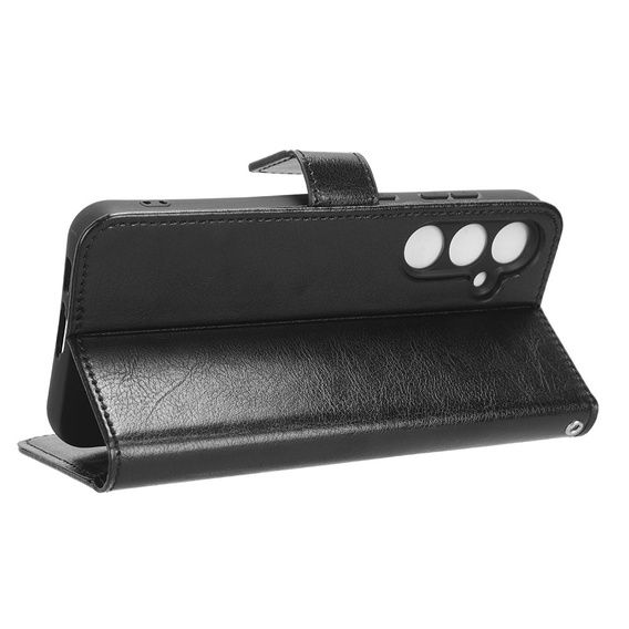 Flip case for Samsung Galaxy S23 FE, Crazy Horse Wallet, black