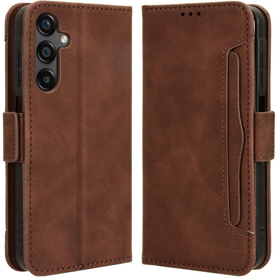 Flip case for Samsung Galaxy M35, Card Slot, brown