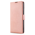 Flip case for Xiaomi 12 Pro, Wallet, pink rose gold