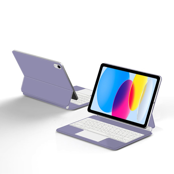 Keyboard Case for iPad 10.9" 2022 (10 gen.) / iPad 11" 2025 A16 (11 gen.), Magnetic Keyboard Touchpad, purple