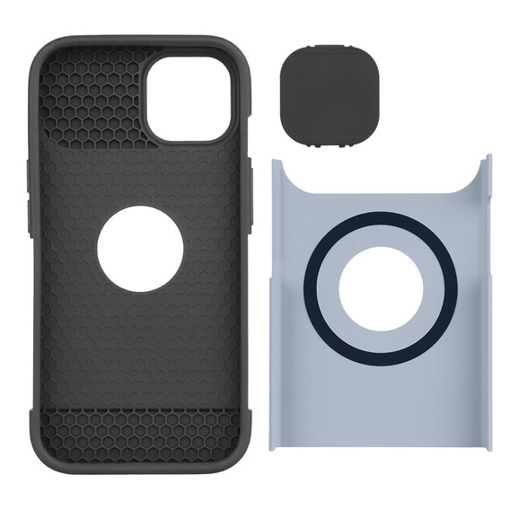 ERBORD MagSafe Cam Slider Case, Blue + Screen Protector for iPhone 13 / iPhone 14