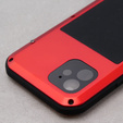 Love Mei Case for iPhone 12, armored with glass, red