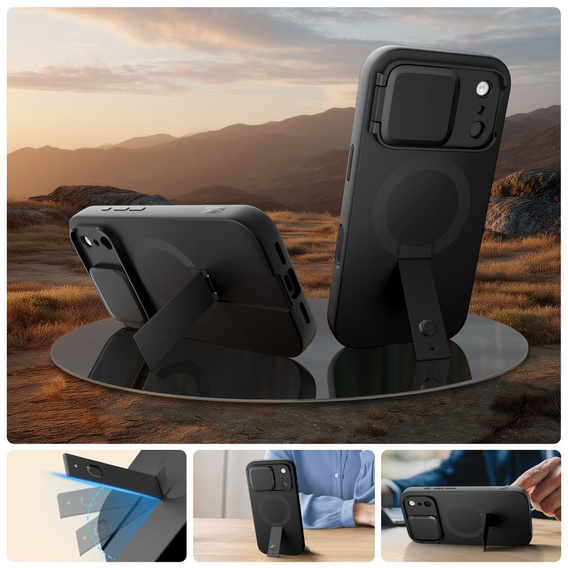 Tech-Protect Kevlar Aura protective case with stand and MagSafe function for iPhone 17 Pro Max