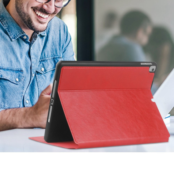Case for iPad 10.2 2021 / 2020 / 2019, Business Card and Pen Slot, red