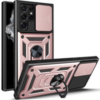 Case for Samsung Galaxy S23 Ultra, CamShield Slide, pink rose gold