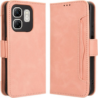 Flip case for Infinix Hot 50i 4G, Card Slot, pink