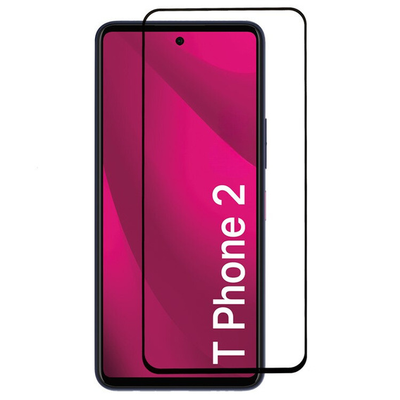 3D Tempered Glass for T Phone 2 5G, black frame