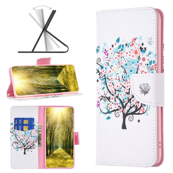 Flip case for Xiaomi 13T / 13T Pro / Redmi K60 Ultra, Wallet, colorful tree, white