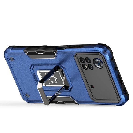 Case for Xiaomi Poco X4 Pro 4G, Dual-Layer Armor, blue