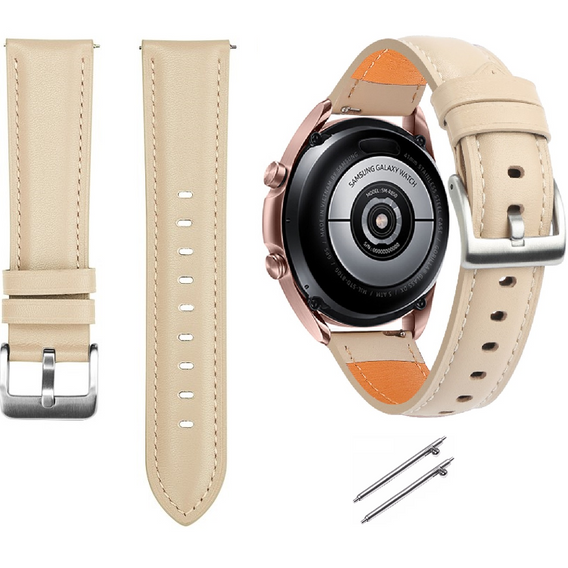 Leather Belt for Samsung Galaxy Watch 42mm - Apricot