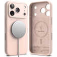 Ringke case for iPhone 17 Pro Max, Silicone Magnetic MagSafe, Pink Sand