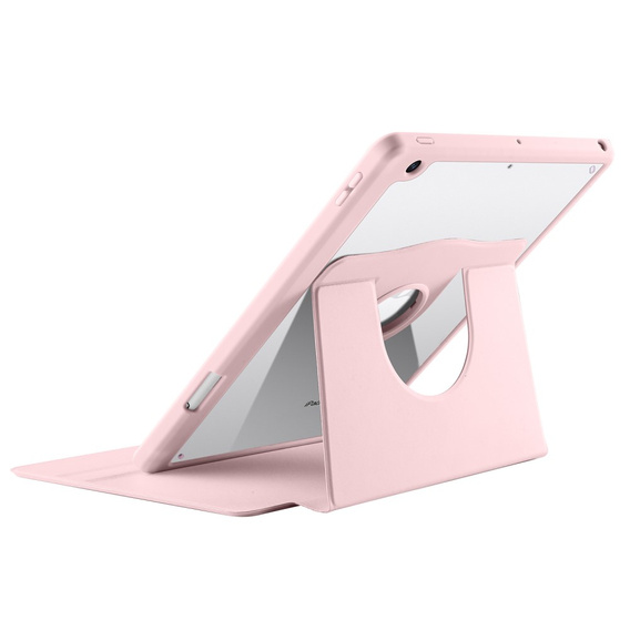Case for iPad 10.2" 2021/2020/2019 (9/8/7 gen.), with stylus space, 360° rotatable, pink