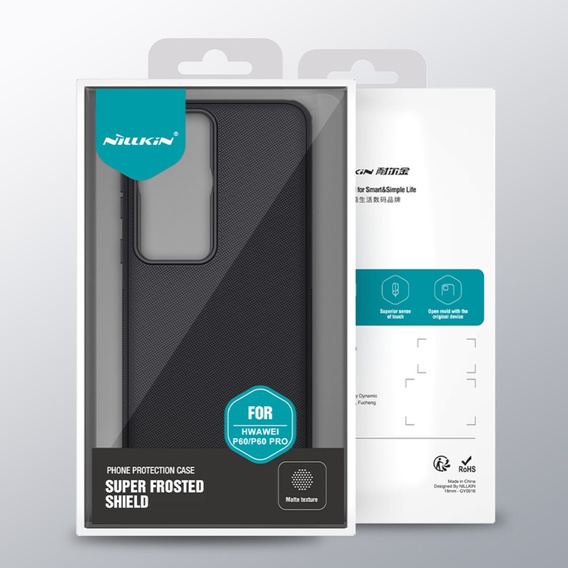 NILLKIN Case for Huawei P60 / P60 Pro, Super Frosted Shield Case, black