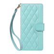 Flip case for Xiaomi Redmi Note 14 Pro 5G / Xiaomi Redmi Note 14 Pro+ 5G / Xiaomi Poco X7 5G, Rhombus Crossbody Leather, green