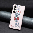 Flip case for Samsung Galaxy S23 FE, Wallet, Giraffe pink