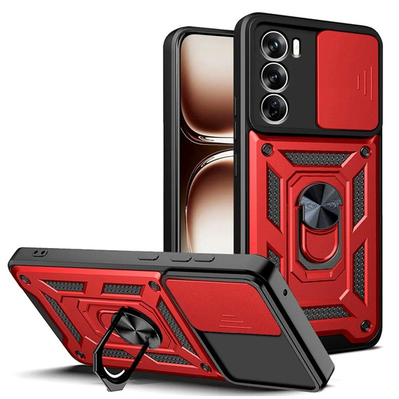 Case for Oppo Reno 12, CamShield Slide, red