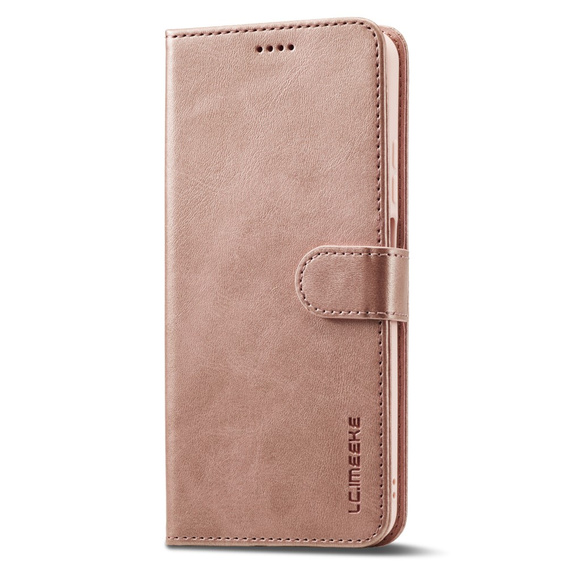 Flip case for Oppo A17, LC.IMEEKE, pink rose gold