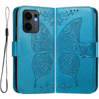 Flip case for Oppo Reno 13F / Oppo Reno 13FS, Butterfly, blue